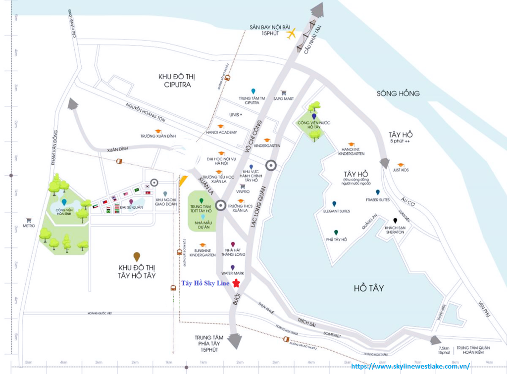 Vị Trí đắc địa Skyline WestLake